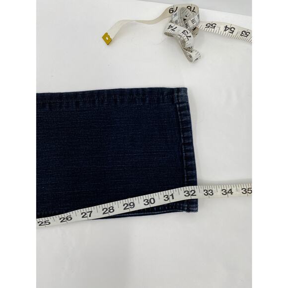 New York & Co Dark Wash Mid Rise Denim Sits at lower waist Skinny Jeans Size 10 - Picture 10 of 10
